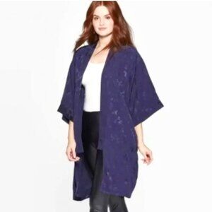 A‎ New Day Dark Blue Kimono Robe